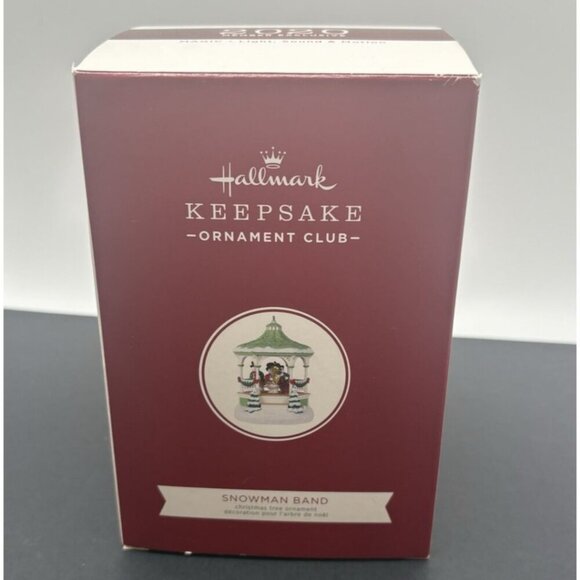 Hallmark 2020 Snowman Band Magic Sound Move Keepsake Ornament Club Exclusive New - Picture 4 of 7